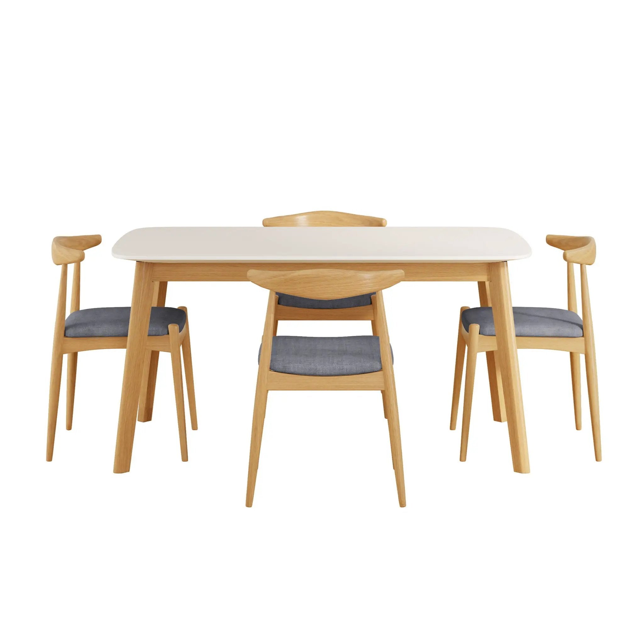 5 Piece Dining Set With Upholstered Chairs