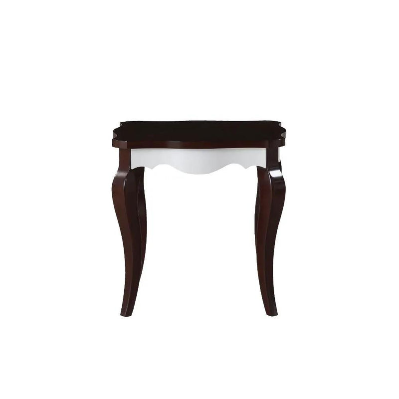 Mathias - End Table - White & Walnut by Unique Piece Furniture