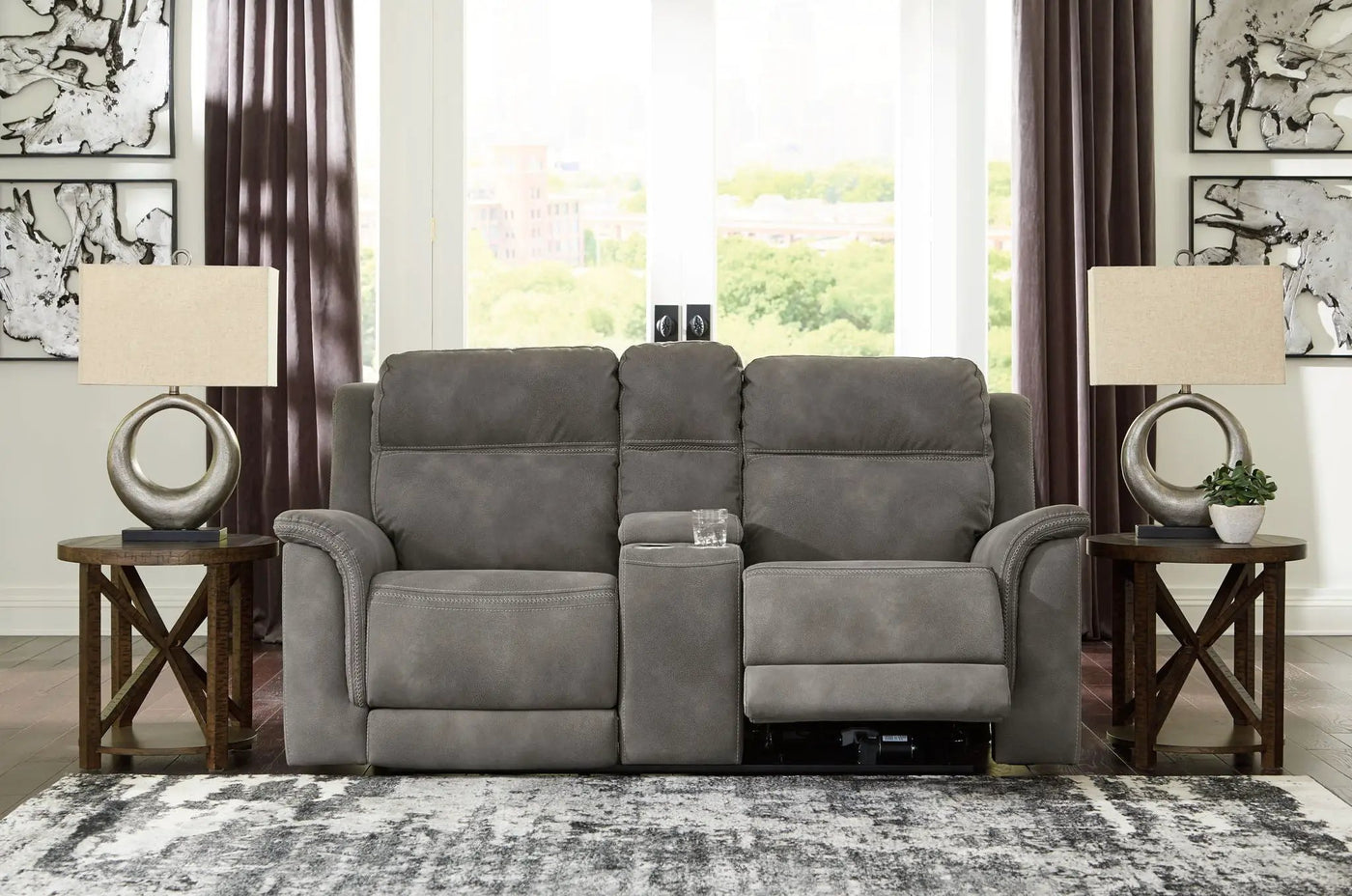 Next-Gen Durapella - Reclining Power Loveseat With Console by Unique Piece Furniture