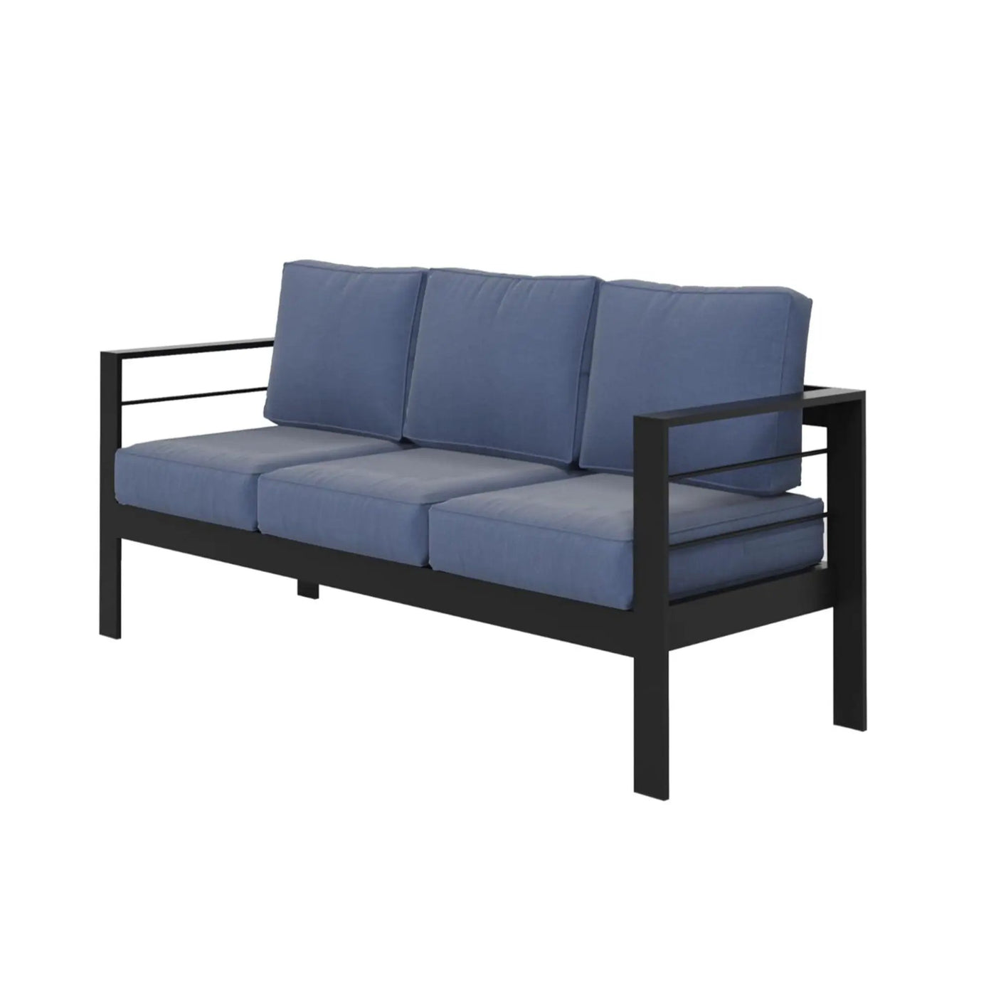 All-Weather Patio Sofa With Cushions, 3 Seat Outdoor Couch by HouseOfZazla