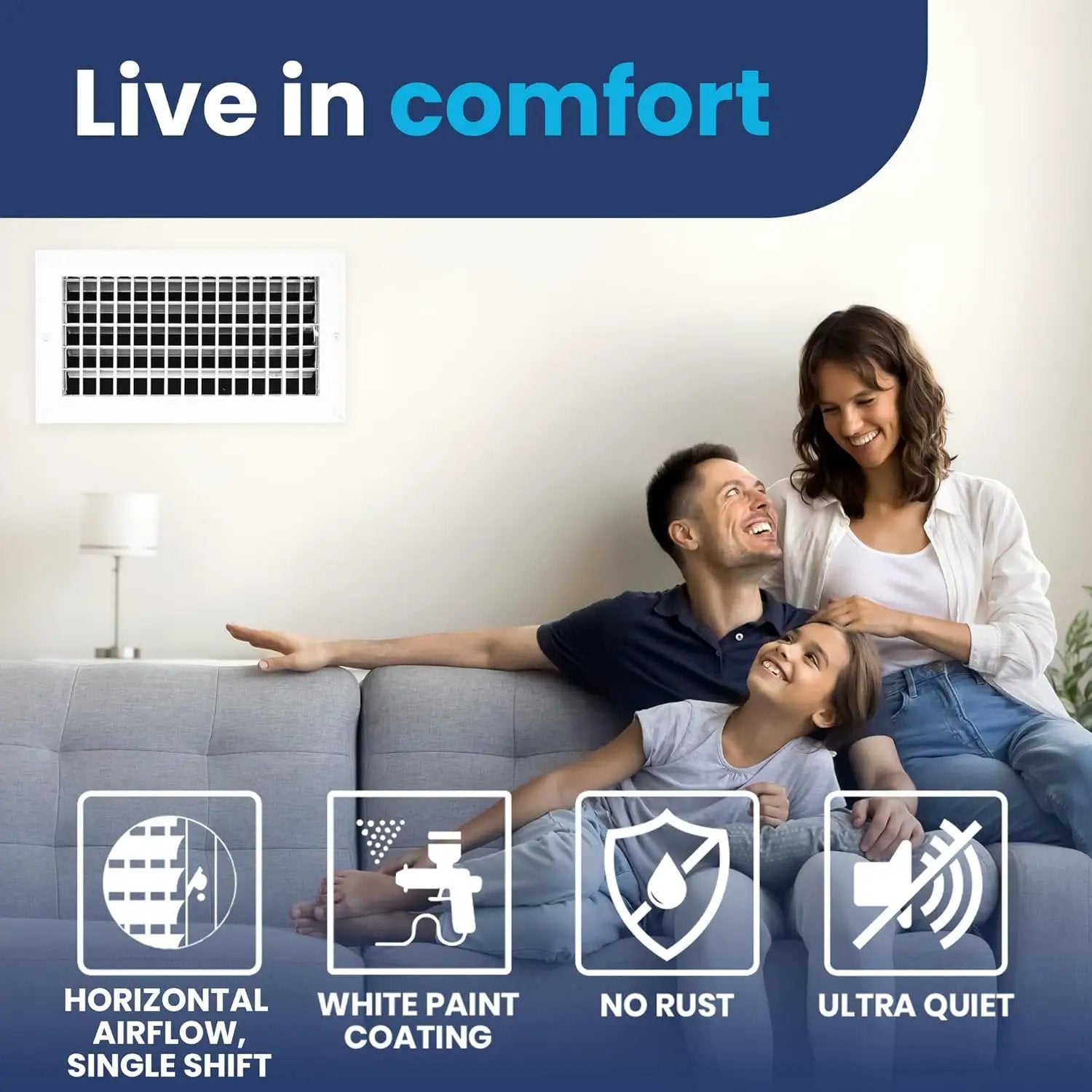 AC Register Vent Cover 12x8 Inch - Box of 20 by HouseOfZazla