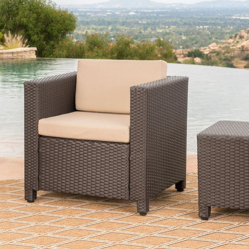 Stylish Outdoor Club Chair With Weather Resistant Cushions by HouseOfZazla