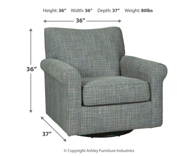 Renley - Swivel Glider Accent Chair - Ash by Unique Piece Furniture