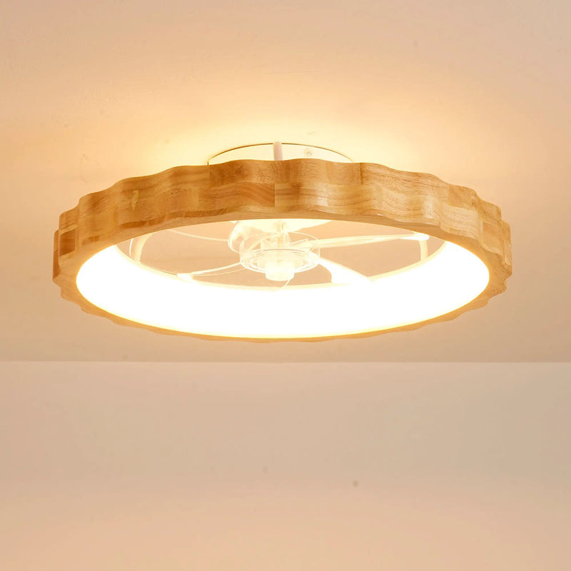20" Plum Blossom Flush Mount Ceiling Fan with Lights and Remote by HouseOfZazla