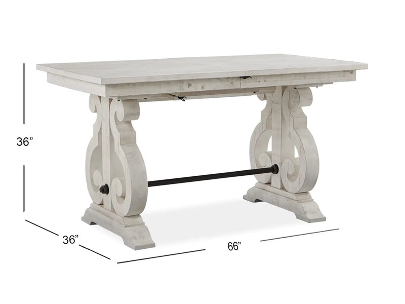 Bronwyn - Rectangular Counter Dining Table - Alabaster, photo 7 of 7