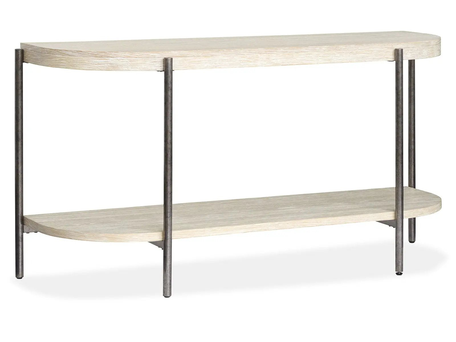 Jennings - Demilune Sofa Table - Edgecomb Gray And Weathered Antique Nickel by Unique Piece Furniture