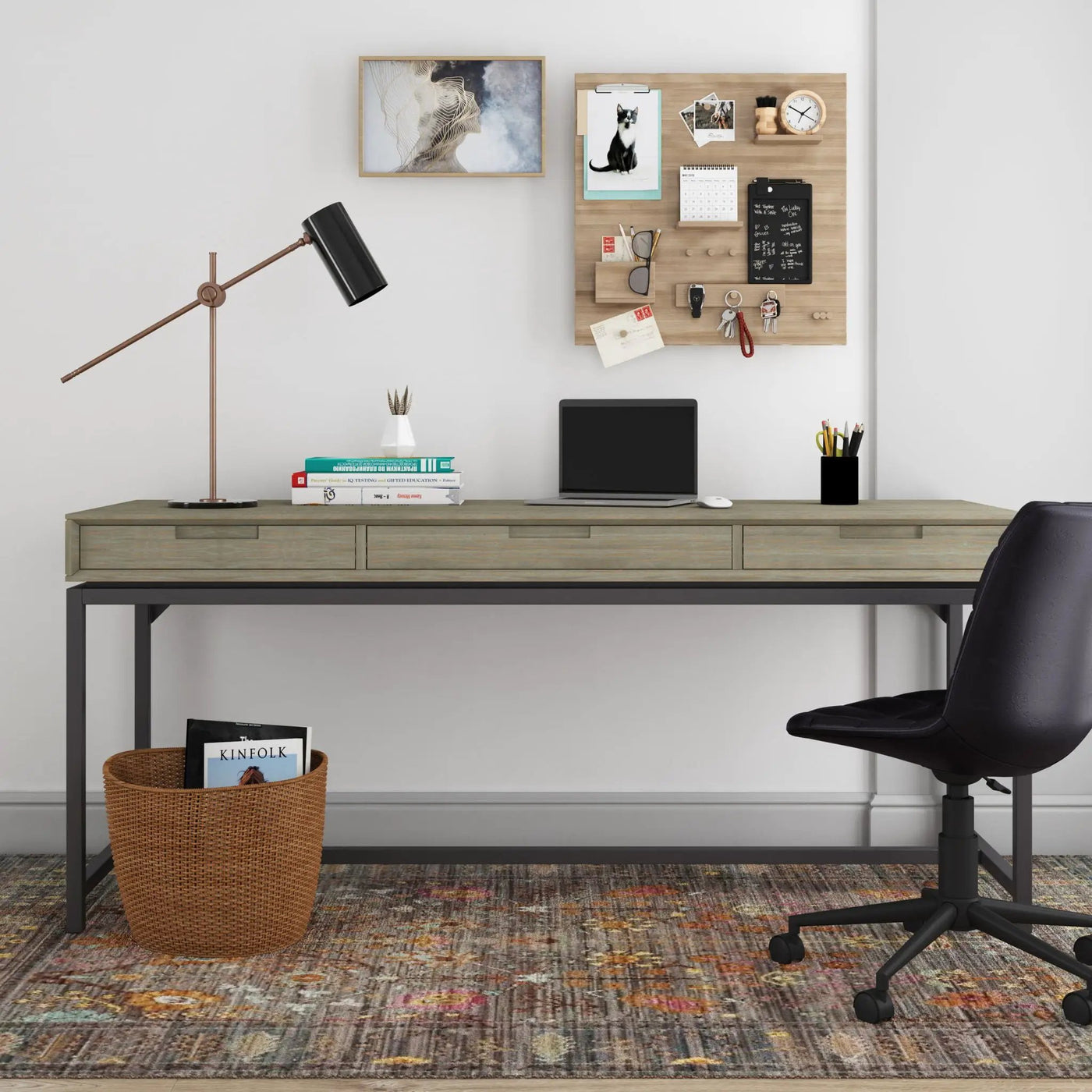 Banting - Mid Century Wide Desk, Handcrafted by HouseOfZazla