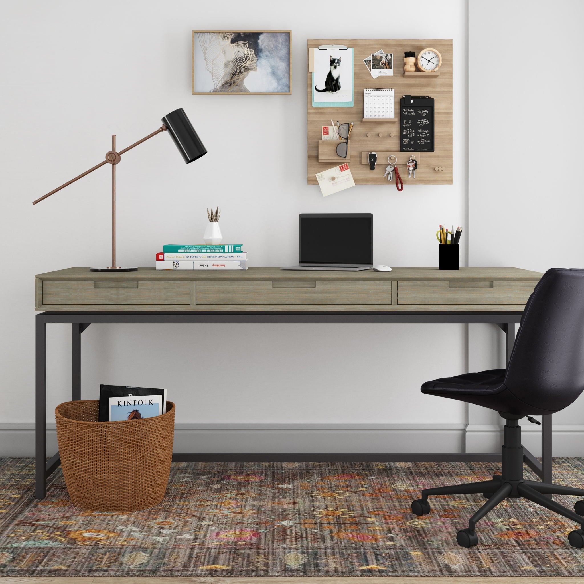Banting - Mid Century Wide Desk, Handcrafted by HouseOfZazla