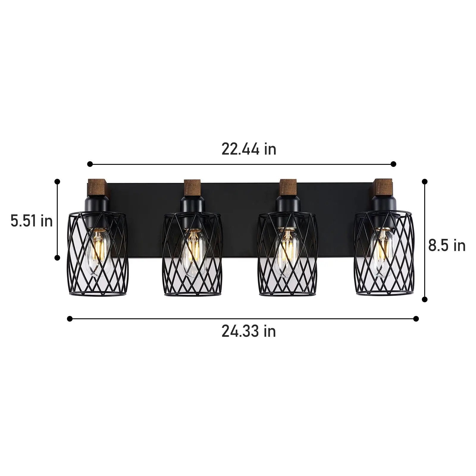 Bathroom Vanity Light, Wall Sconce With Cage Shade by HouseOfZazla