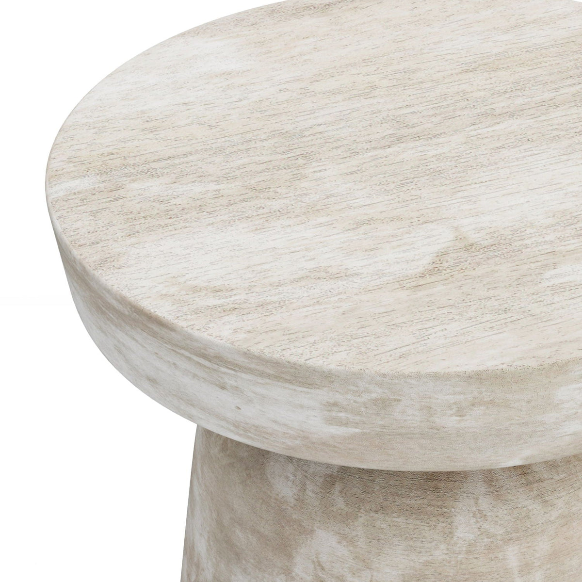 Handcrafted Mango Wood Accent Table with Sculptural Design - Multiple Colors, photo 35 of 35
