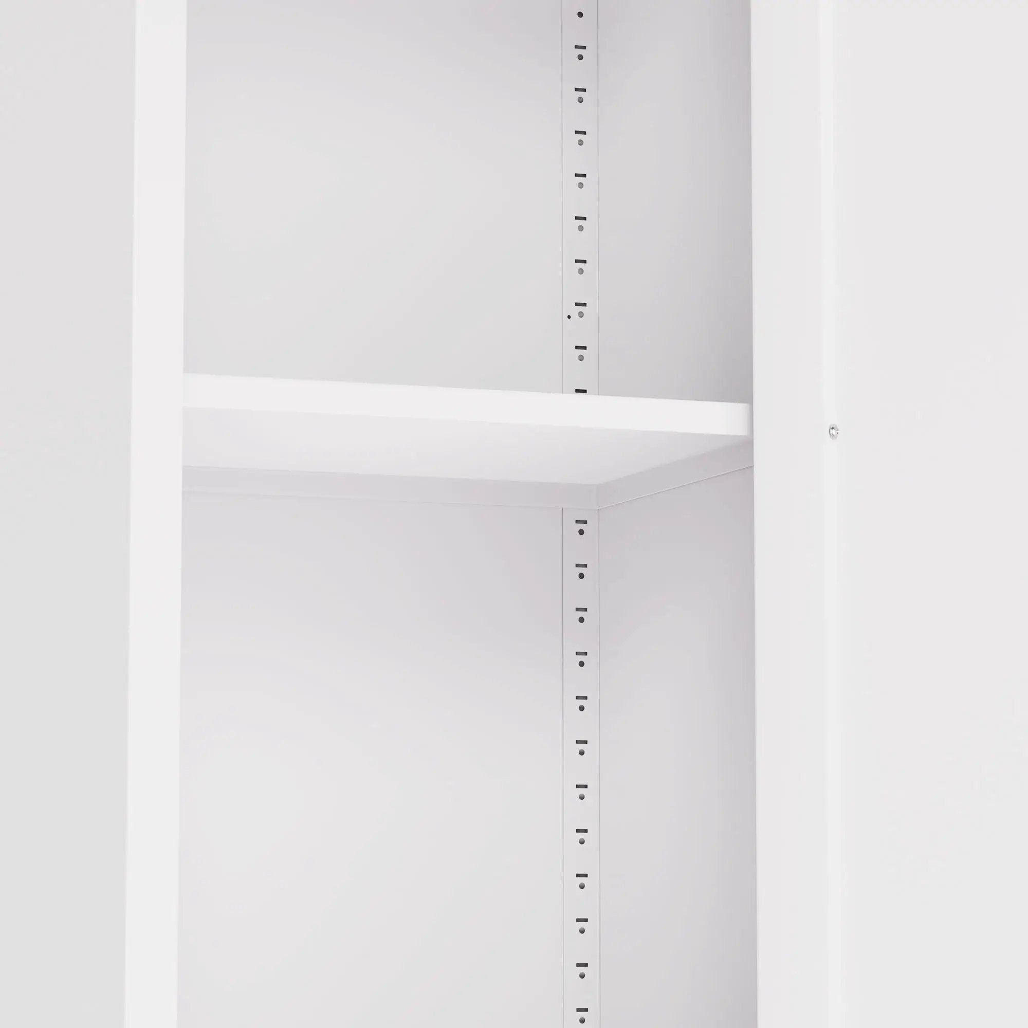Tall Narrow Bathroom Cabinet With 5-Tier Storage, Adjustable Shelves, Freestanding - White by HouseOfZazla