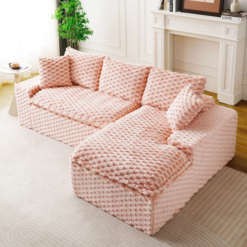 Modular Sofa, Convertible Twin Seat With Chaise Lounge by HouseOfZazla
