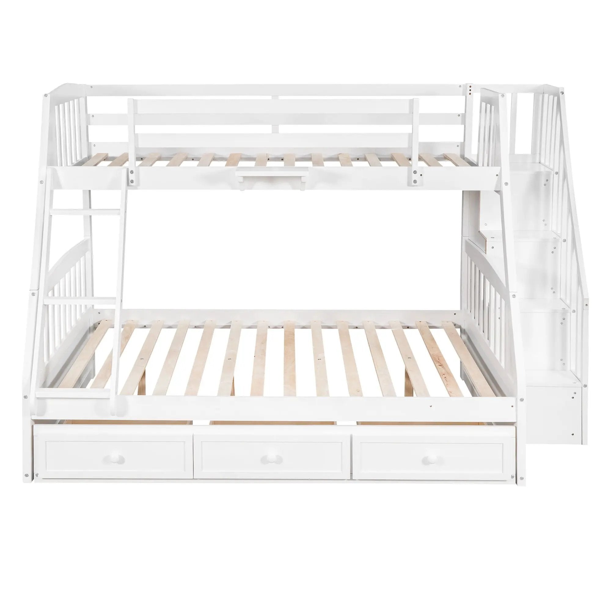 Bunk Bed With Drawers, Ladder And Storage Staircase by HouseOfZazla