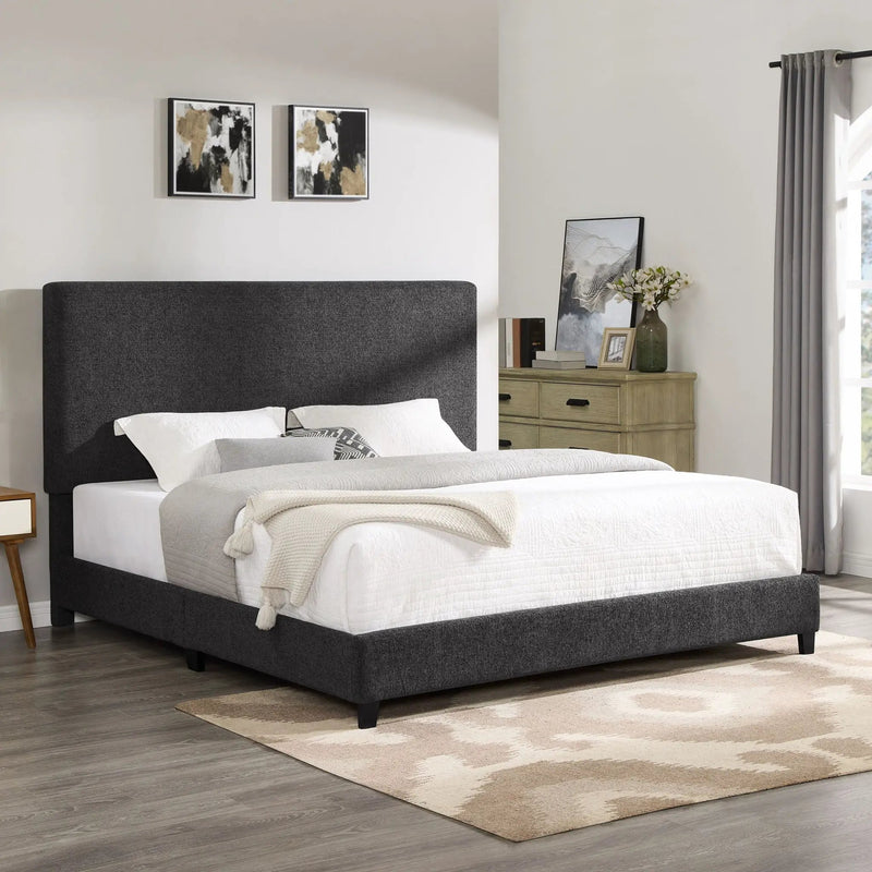 Platform Bed & Upholstered Headboard by Unique Piece Furniture