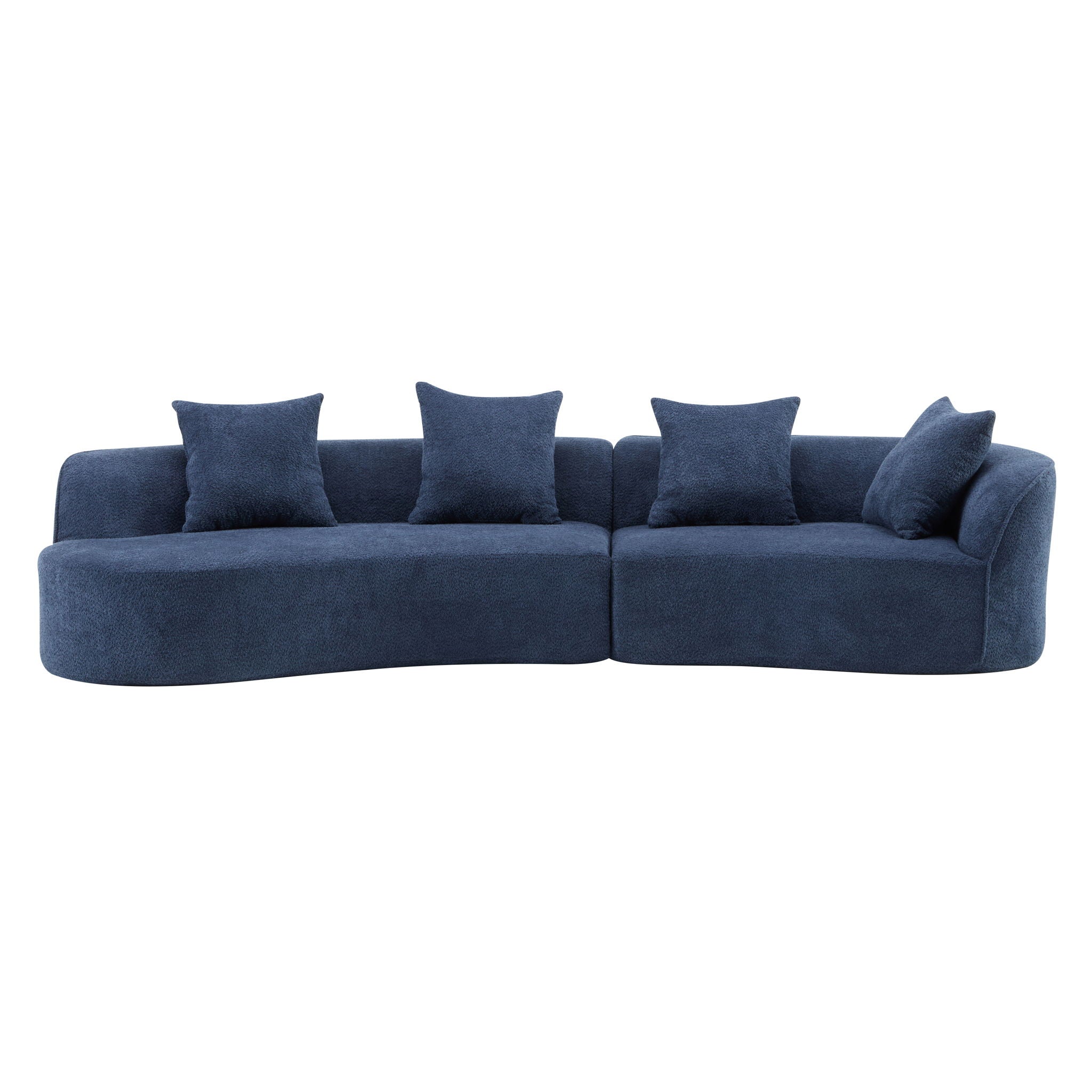 Elegant Curved Sectional Sofa With Full Foam Comfort by HouseOfZazla