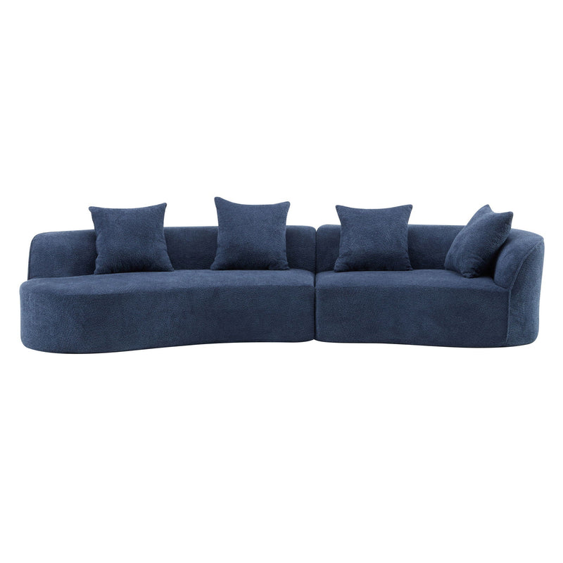 Elegant Curved Sectional Sofa With Full Foam Comfort by HouseOfZazla