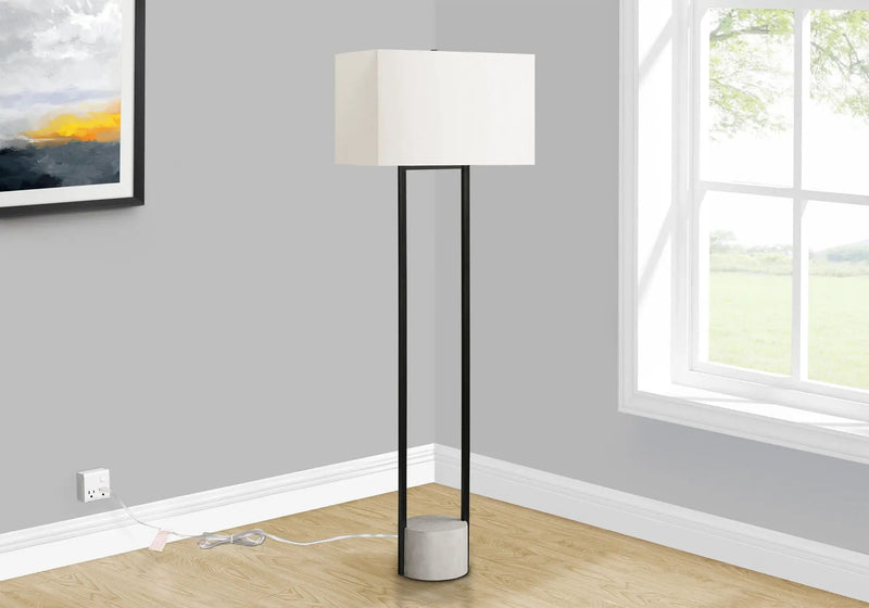 Lighting, Floor Lamp, Contemporary - Black / Beige by HouseOfZazla