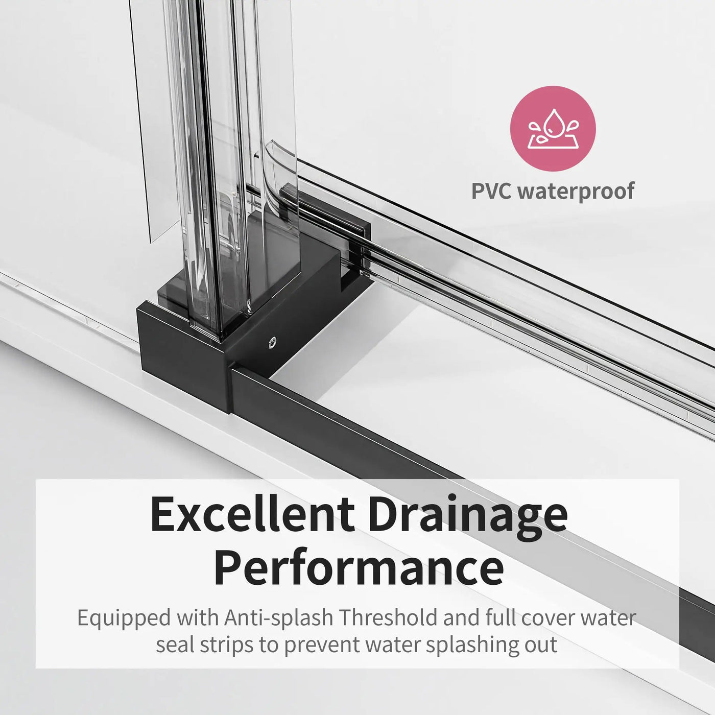 Frameless Sliding Shower Door With Soft- Close, 3 / 8" Tempered Glass by HouseOfZazla