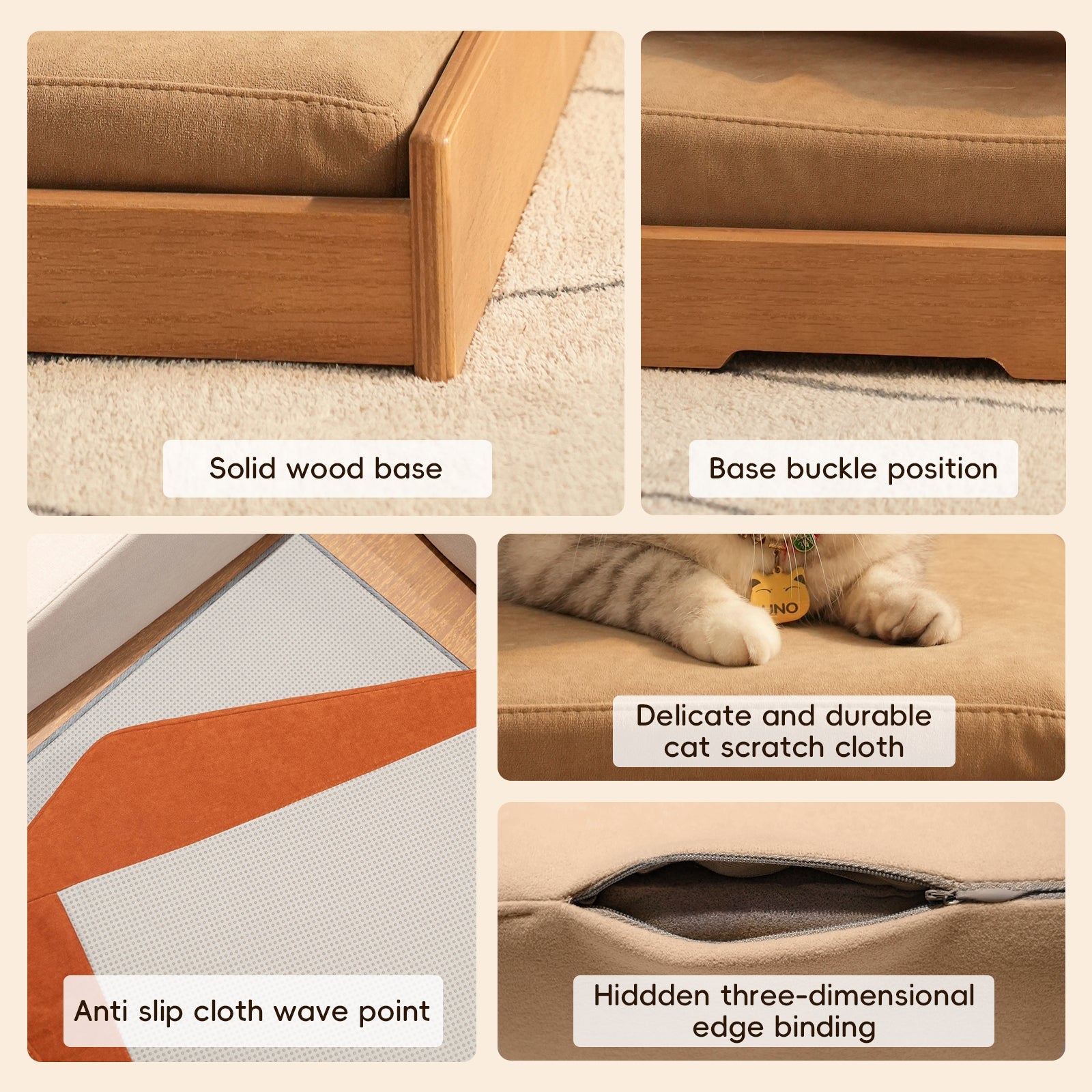 Modern Wooden Pet Bed for Cats and Dogs by HouseOfZazla