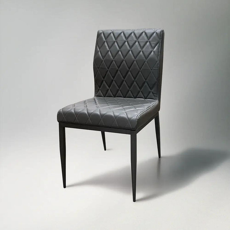 Cargo - Chair - Gray Synthetic Leather & Gunmetal by Unique Piece Furniture