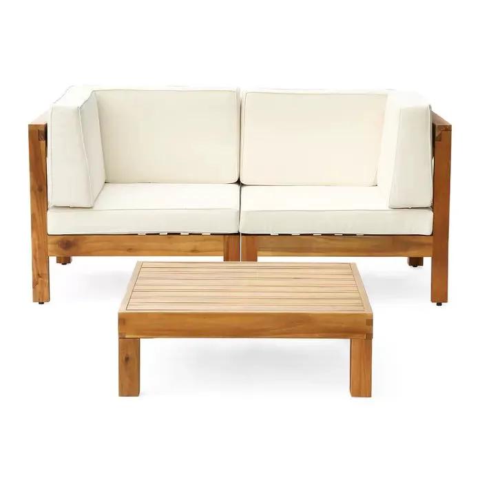 Brava X-Back 2 Seater Sectional Loveseat with Coffee Table by HouseOfZazla