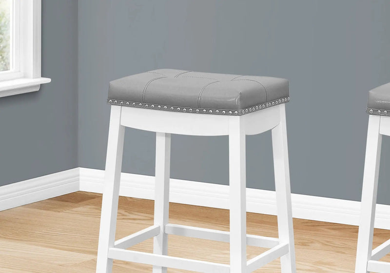 Comfortable Bar Stool, Bar Height, Saddle Seat, Transitional (Set of 2) by HouseOfZazla