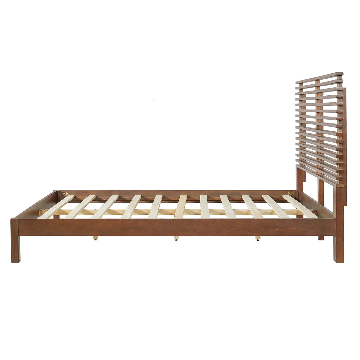 Premium Solid Wood Queen Size Platform Bed Frame by HouseOfZazla