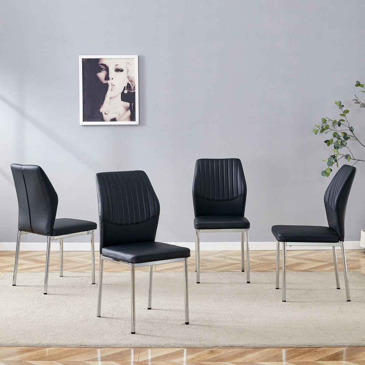 Luxury Simple High Resilience Dining Chair With Metal Legs, photo 28 of 28