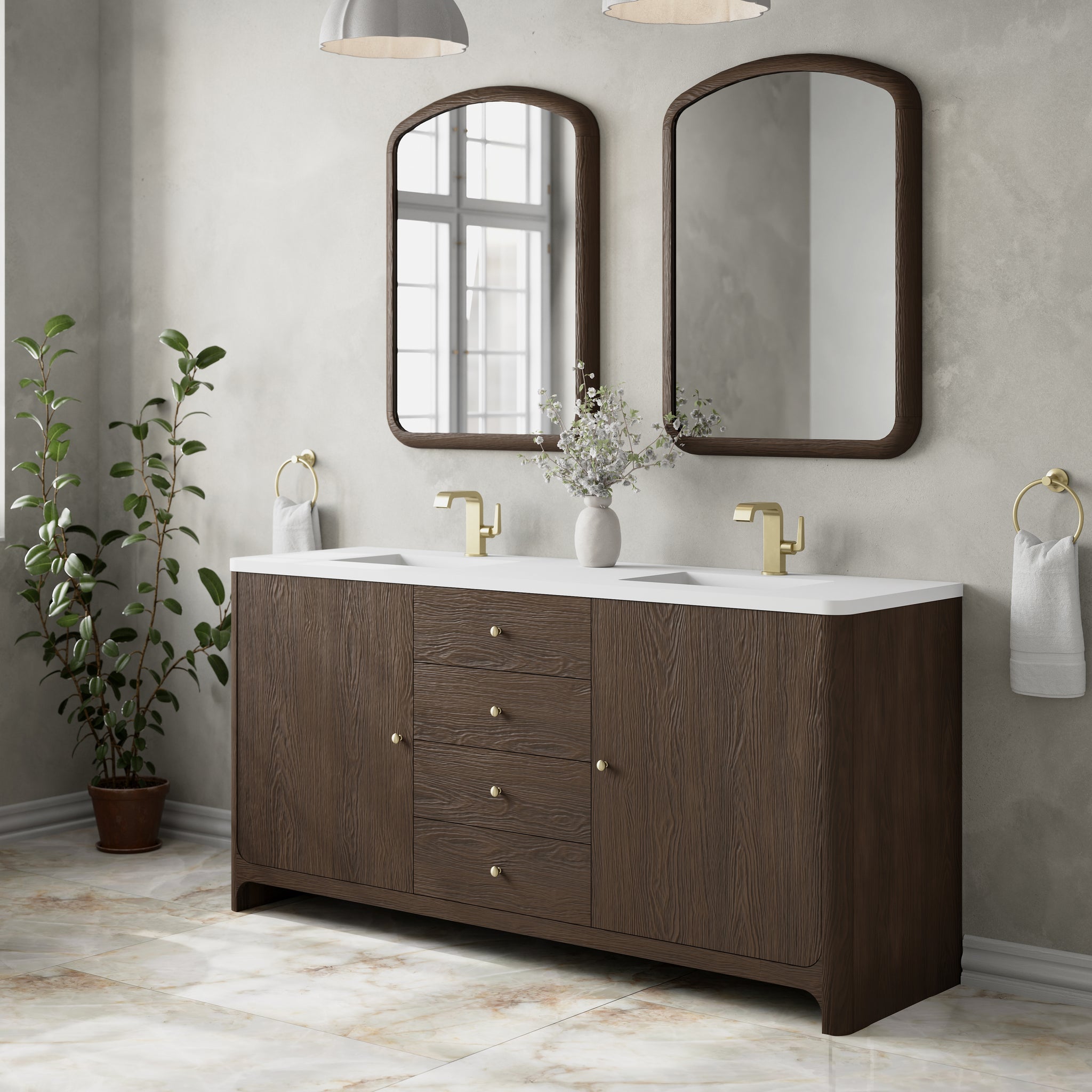 James Martin Gracyn 72" Double Bathroom Vanity, Sable, view 19