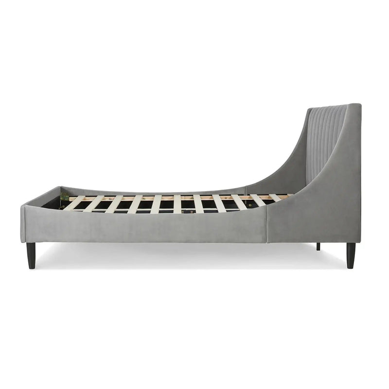 Aspen - Vertical Tufted Modern Headboard Platform Bed Set by HouseOfZazla