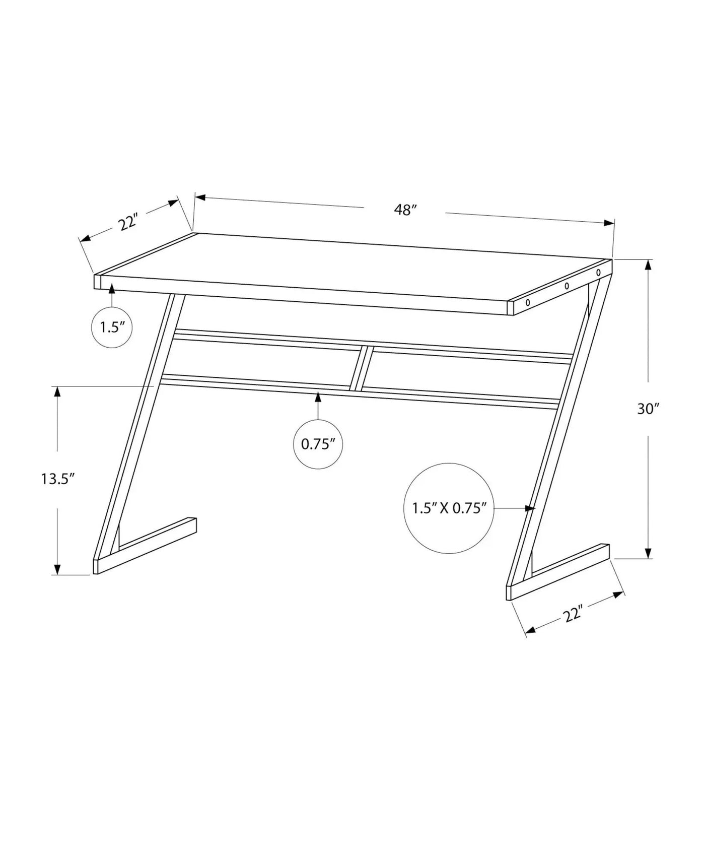 Computer Desk For Home Office, Chic Modern Design by HouseOfZazla