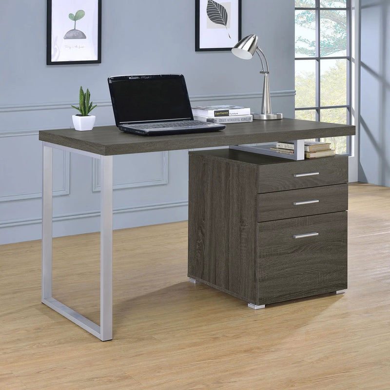 Brennan 47-inch 3-drawer Office Computer Desk Weathered Grey by Unique Piece Furniture
