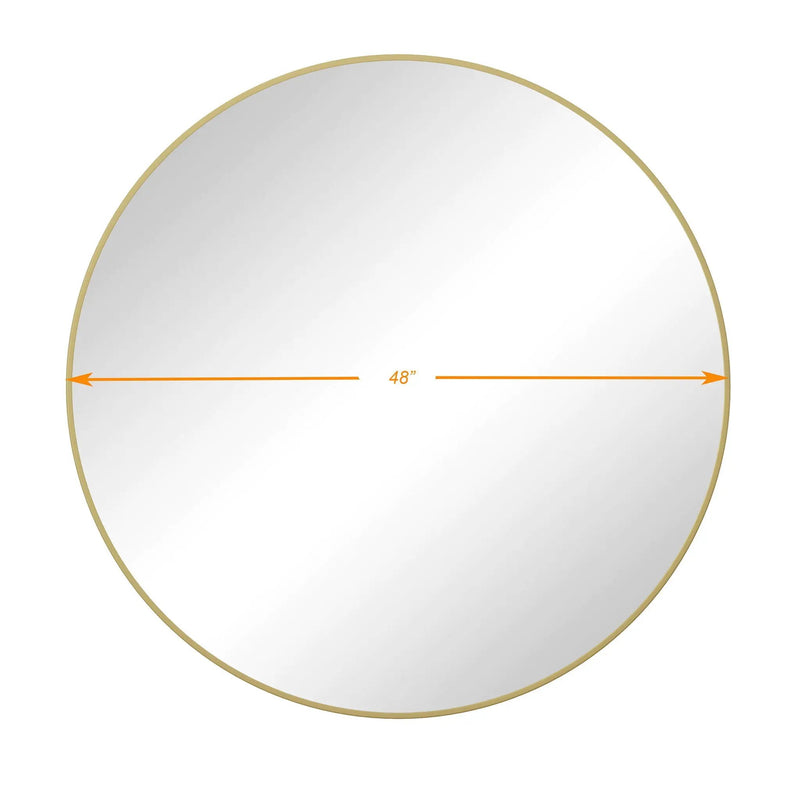 Wall Circular Mirror Metal Framed Mirror Round Vanity Mirror Dressing Mirror, For Bathroom, Living Room, Bedroom Wall Decor by Unique Piece Furniture