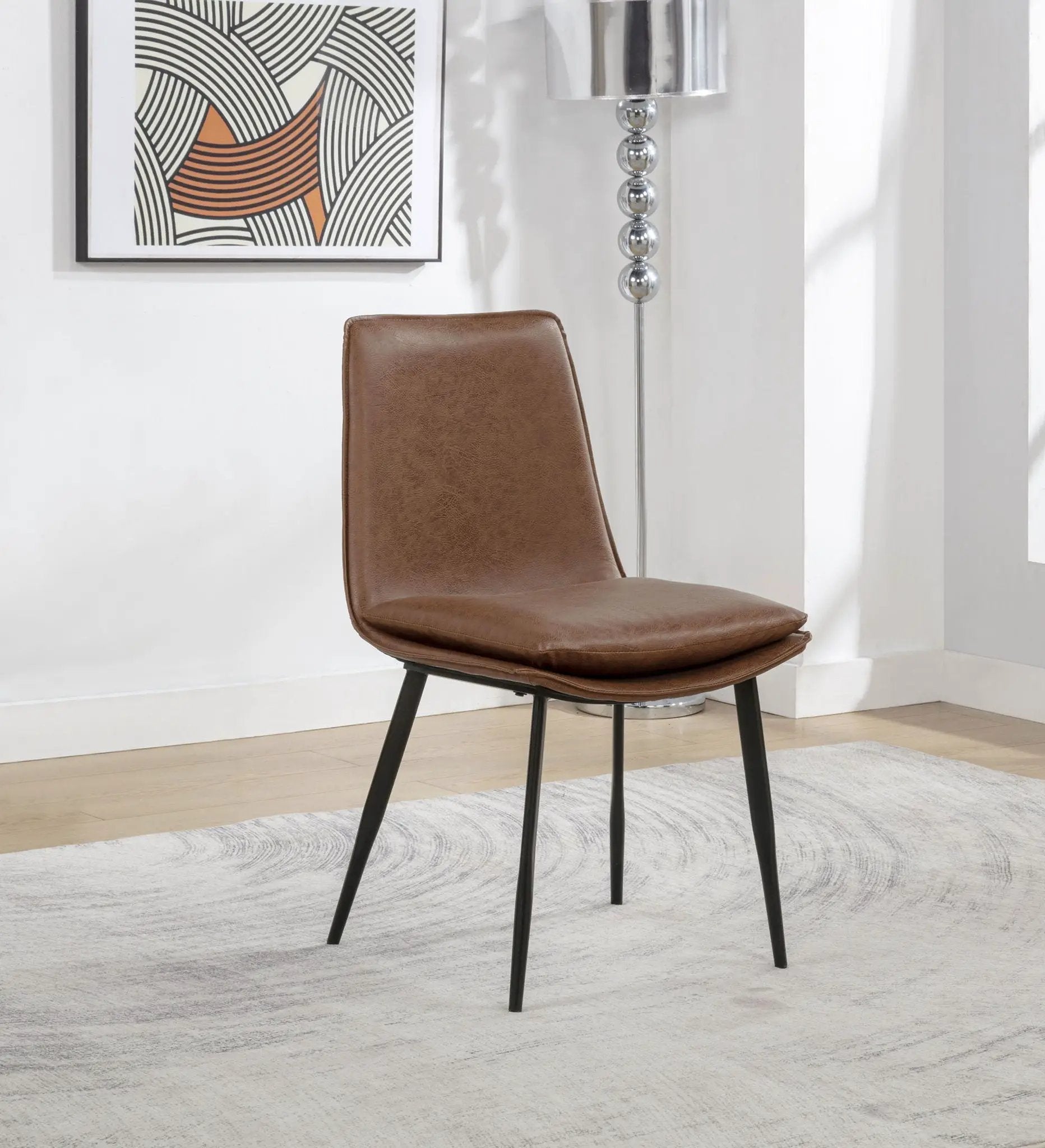 Ortega Upholstered Dining Side Chair Coffee (Set of 2) by Unique Piece Furniture