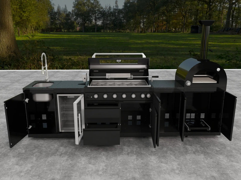 Premium 128-Inch Stainless Steel Gas Outdoor Kitchen Grill by HouseOfZazla