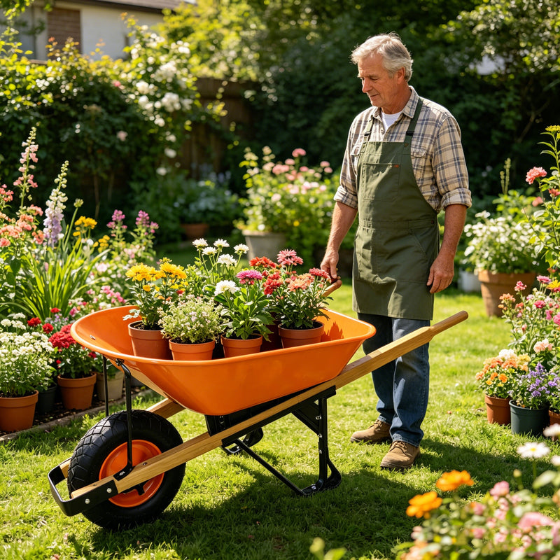 Steel Tray Wheel Barrow by HouseOfZazla
