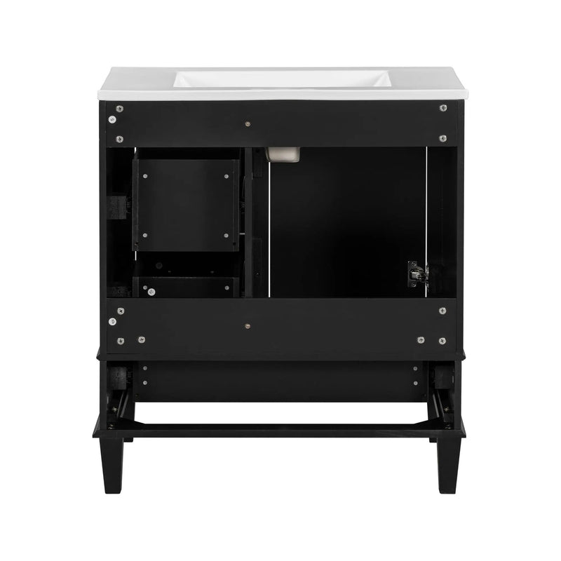 Bathroom Vanity, Modern Bathroom Cabinet With Sink Combo Set, Bathroom Storage Cabinet With A Soft Closing Door And 3 Drawers, Solid Wood Frame by HouseOfZazla