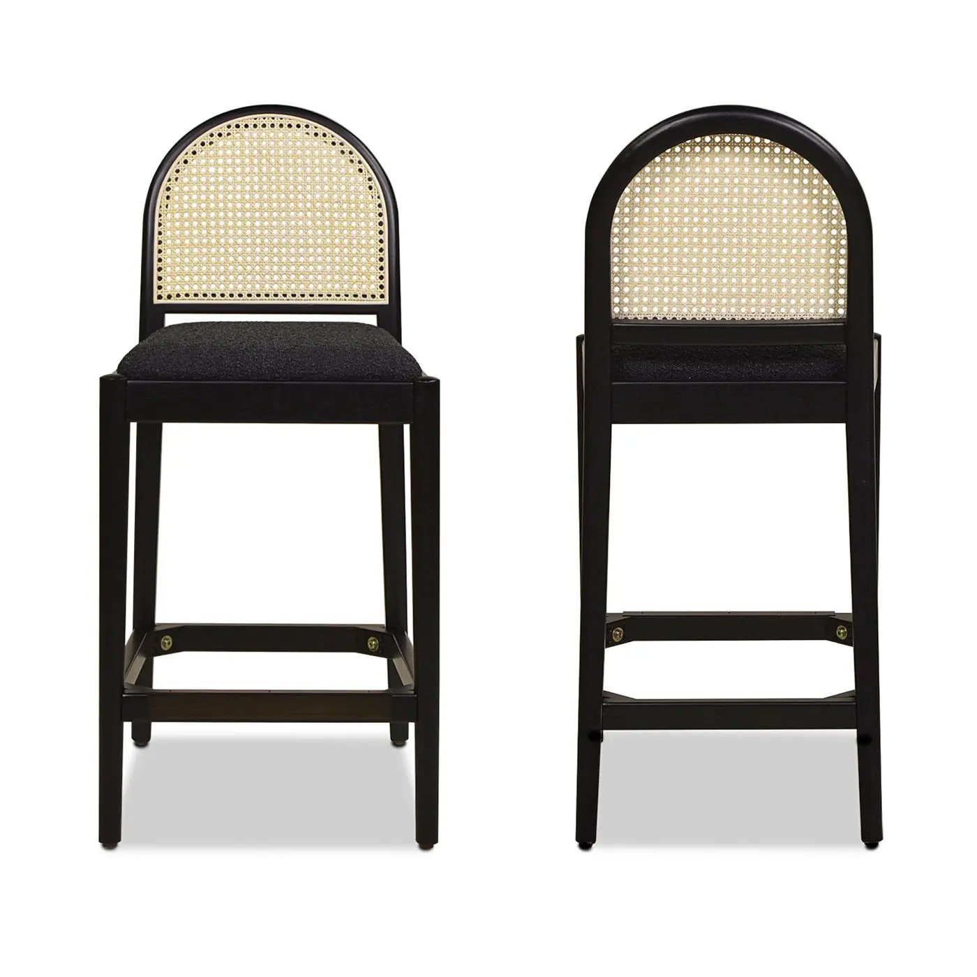 Panama - Curved Back Cane Counter Stool (Set of 2) by HouseOfZazla