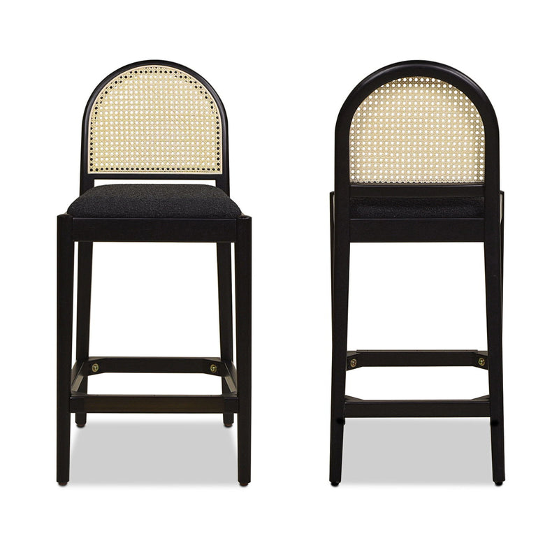 Panama - Curved Back Cane Counter Stool (Set of 2) by HouseOfZazla