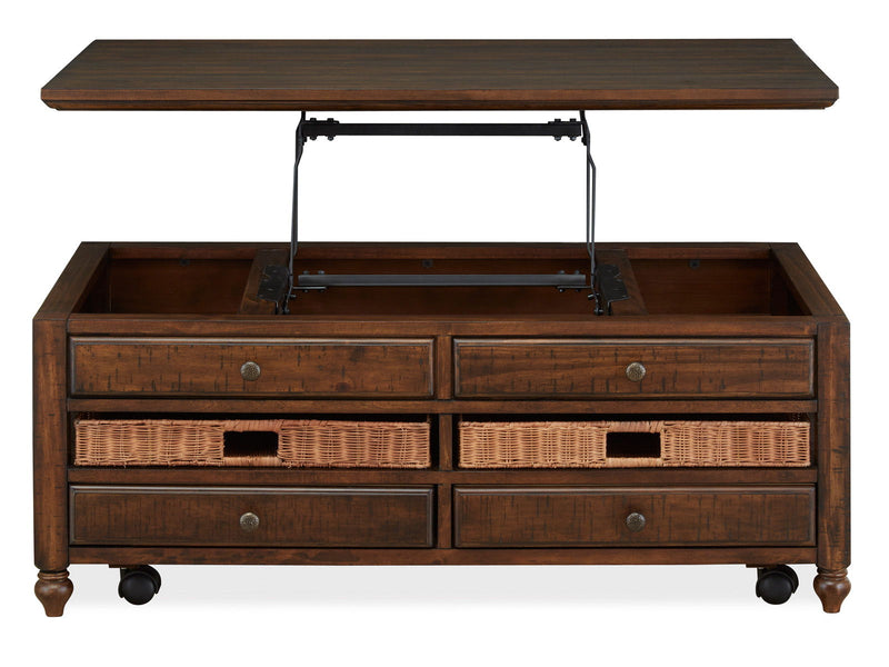 Cottage Lane - Wood Rectangular Lift-top Cocktail Table - Coffee, photo 7 of 7