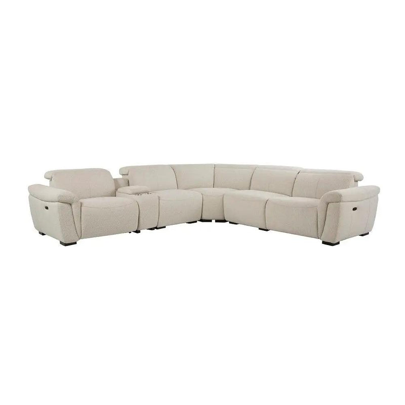 Dayana - Power Motion Sectional Sofa - Beige Boucle by Unique Piece Furniture