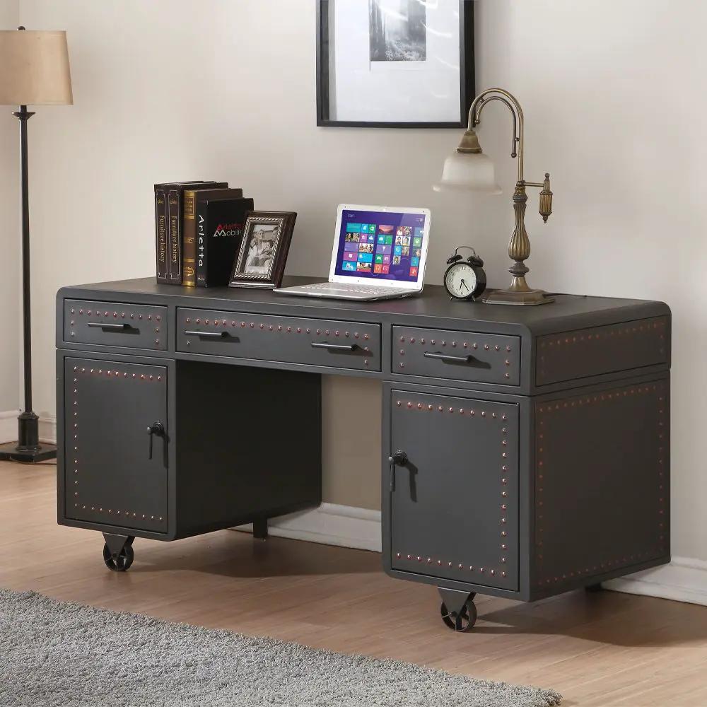 Actaki - Executive Writing Desk - Sandy Gray by Unique Piece Furniture