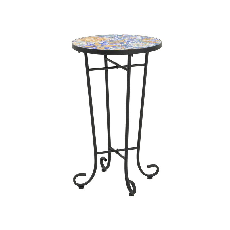 Patio Side Table, Colorful + Black by HouseOfZazla