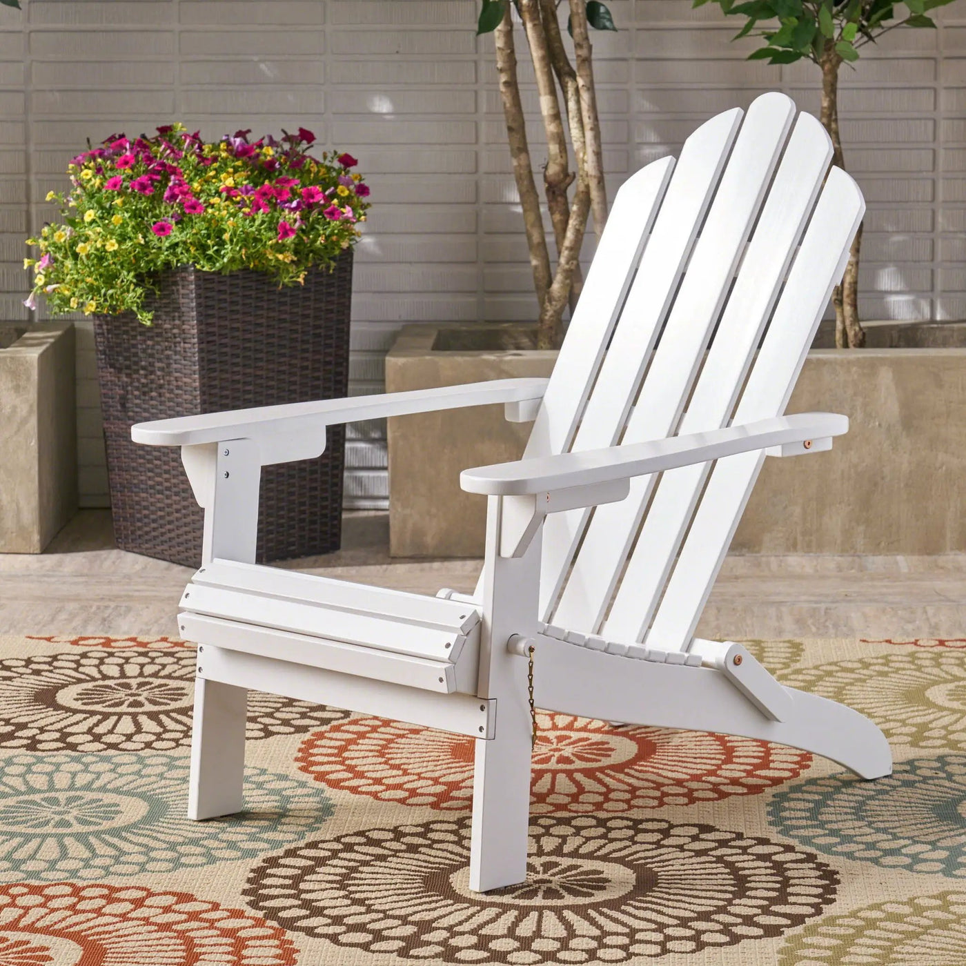 Aurascape Outdoor Acacia Wood Foldable Adirondack Chair by HouseOfZazla