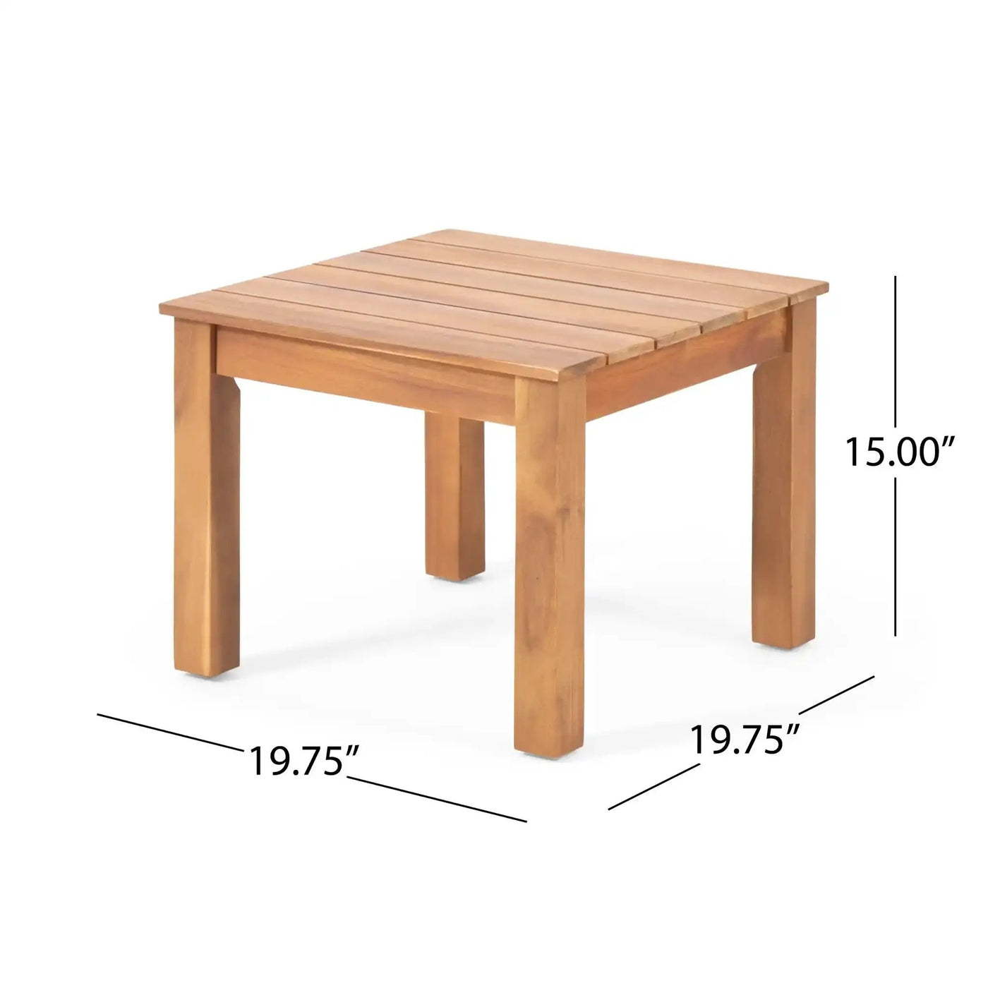 Halcyon Outdoor Side Table With Slat Design by HouseOfZazla