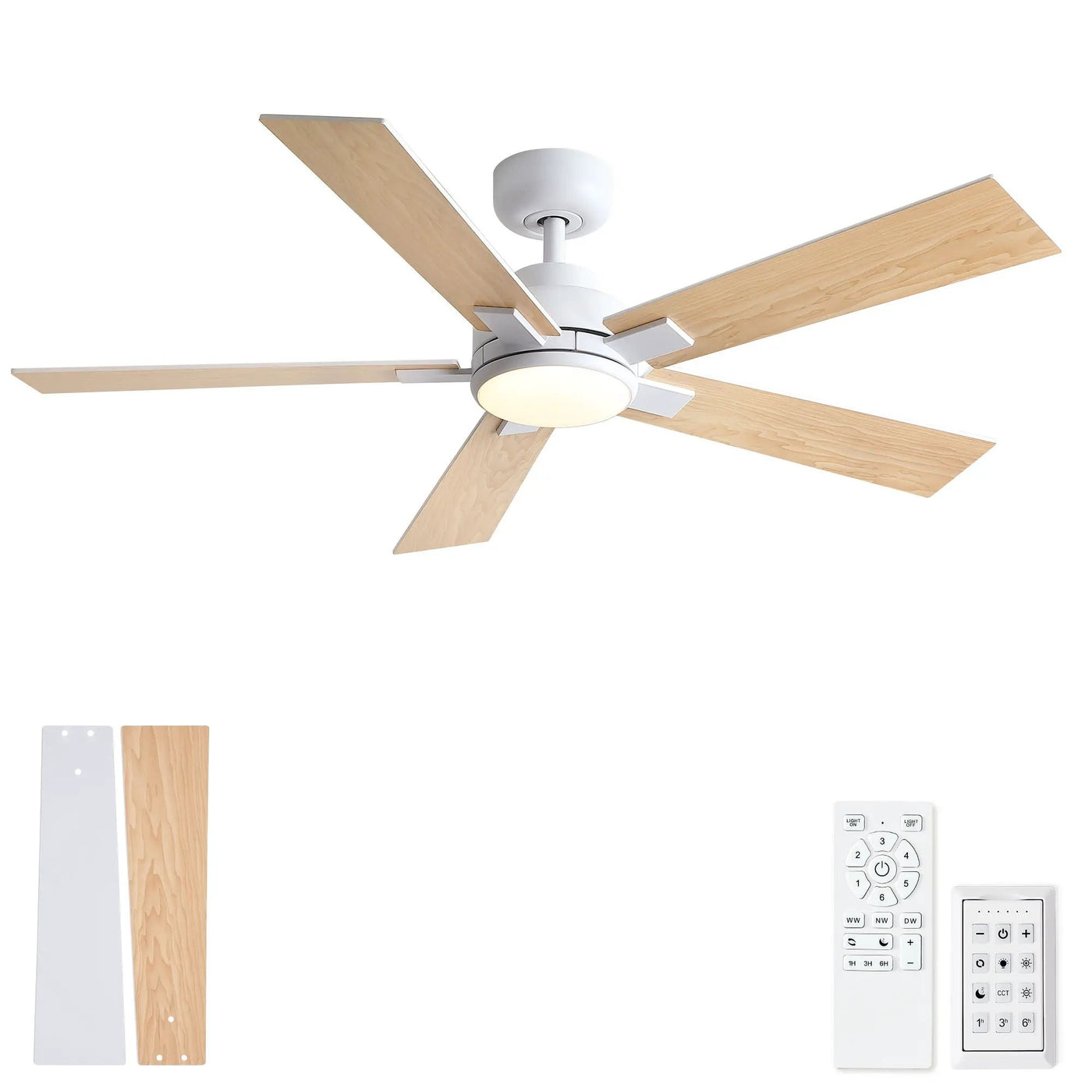 Reversible Motor Integrated LED Dimmable Ceiling Fan With Light by HouseOfZazla