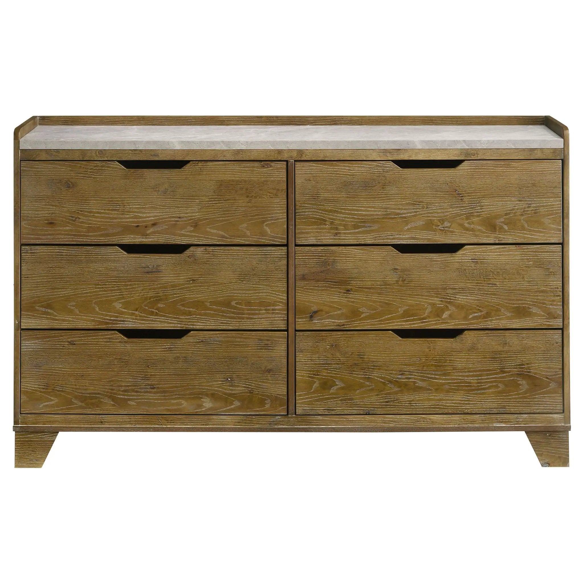 Henderson 6-drawer Bedroom Dresser Cabinet Medium Oak by Unique Piece Furniture