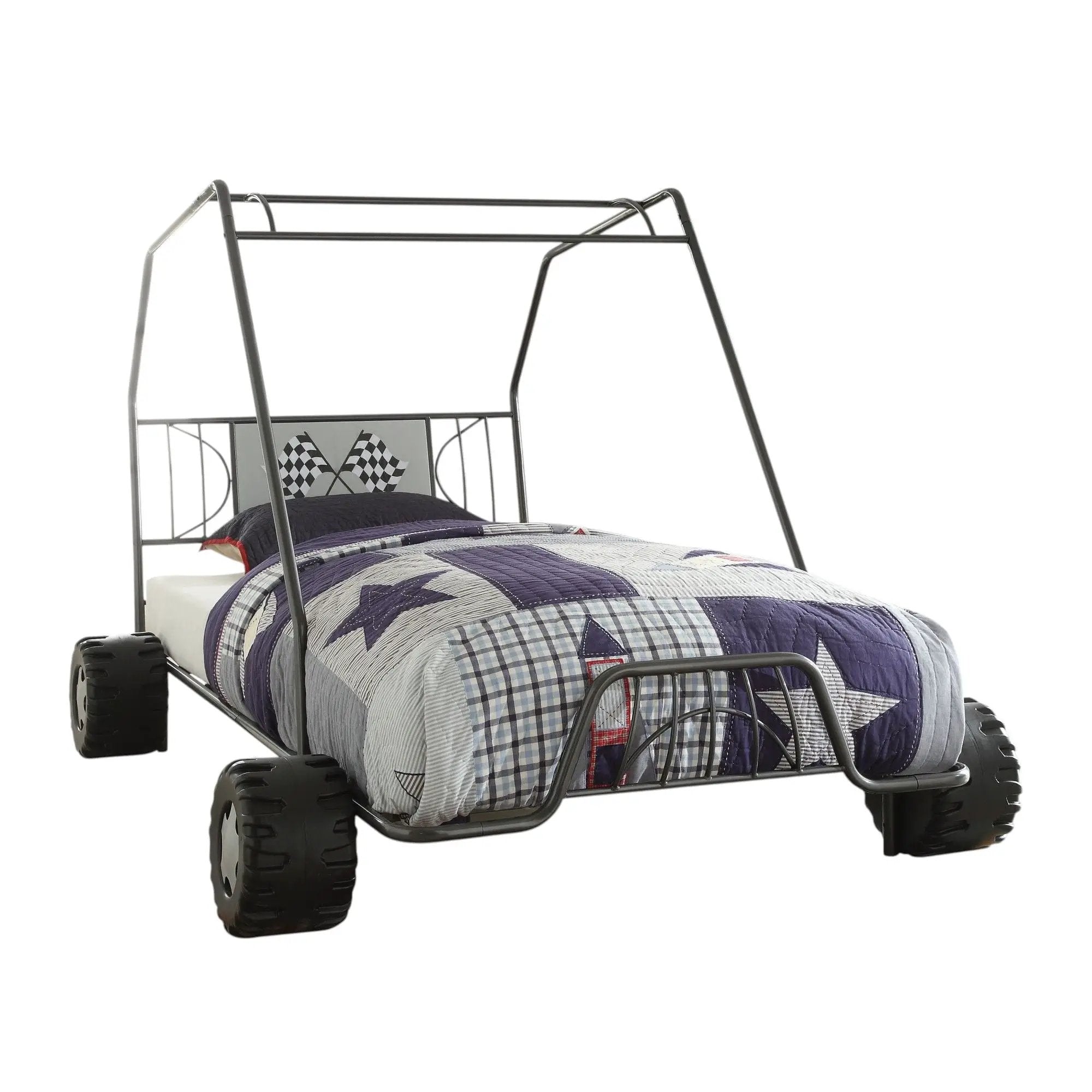 Xander - Twin Go Kart Bed - Gunmetal by Unique Piece Furniture