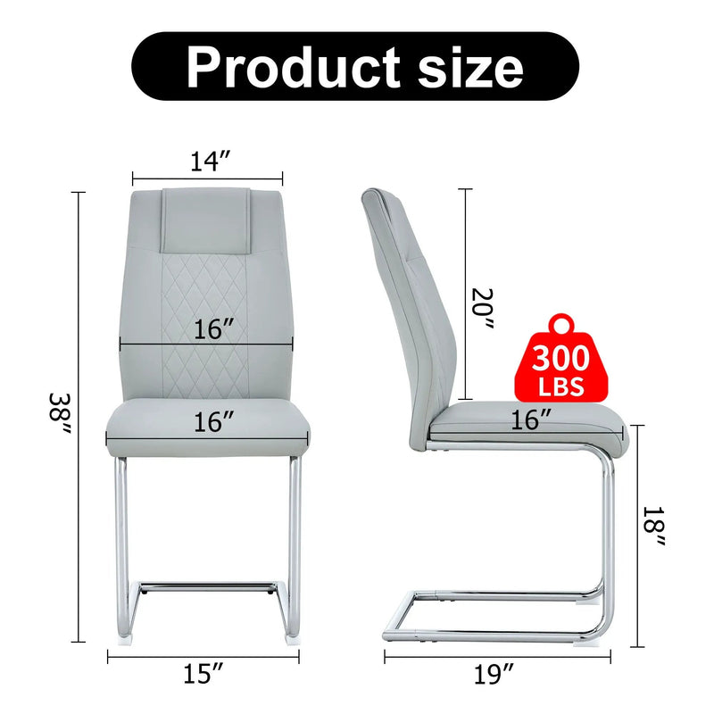 Modern Dining Chairs With Padded Seat, Metal Legs by Unique Piece Furniture