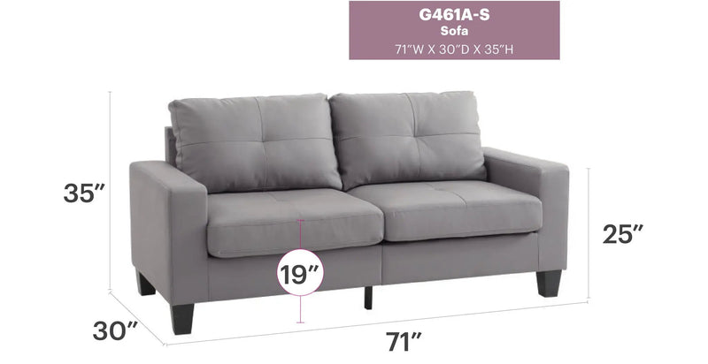 Modern Sofa With Elegance - Gray by HouseOfZazla